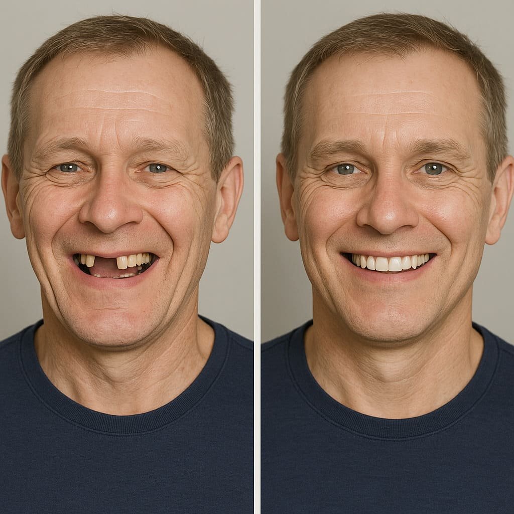 antes despues rehabilitacion sonrisa protesis dentales garantia dental quintana barrio de salamanca madrid caso real paciente